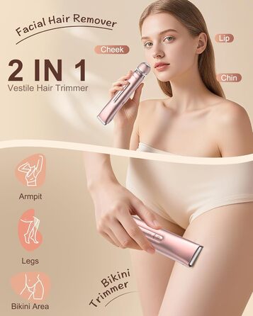 Електричний жіночий епілятор 2 в 1 з тримером, silky splash, Rose Gold, IPX7, з керамічними лезами