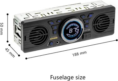 Автомобільна магнітола BOOMBOOST AV252 12В з Bluetooth, MP3, SD-карткою та вбудованими динаміками