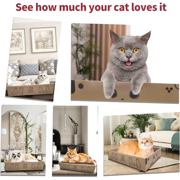 Набір когтеточок для котів (3 шт.): велика когтеточка з будиночком, довговічна двостороння гофрокартонна поверхня, іграшка для дому, безпечна та чиста