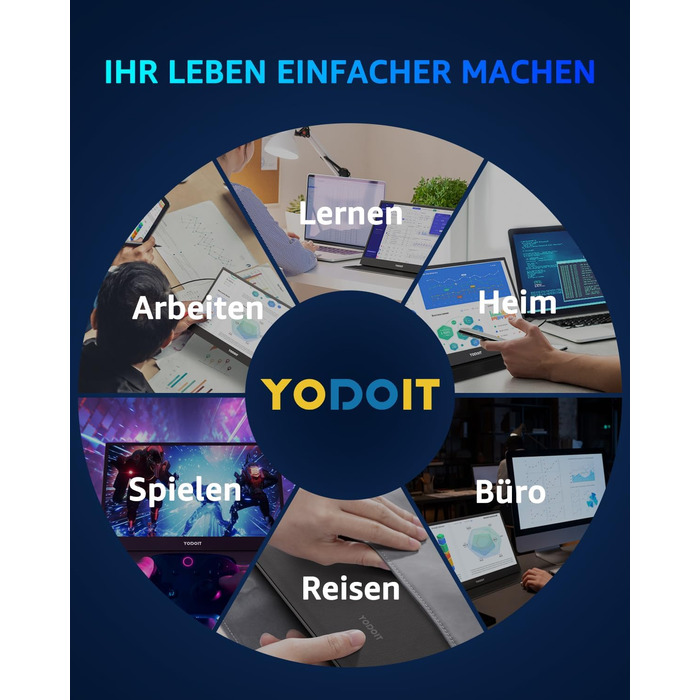 Портативний монітор Yodoit 15.6