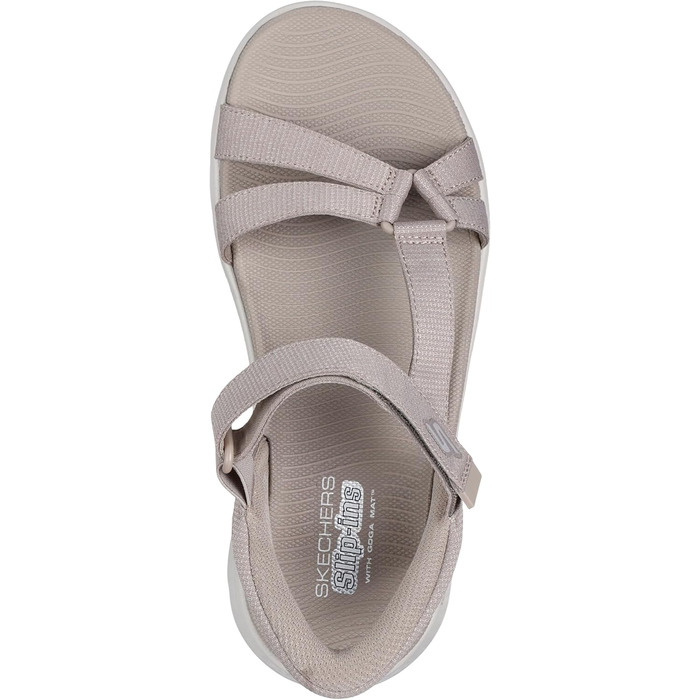 Сандалі жіночі Skechers Go Walk Flex Illuminate Hands Free Slip-ins Taupe 36 EU