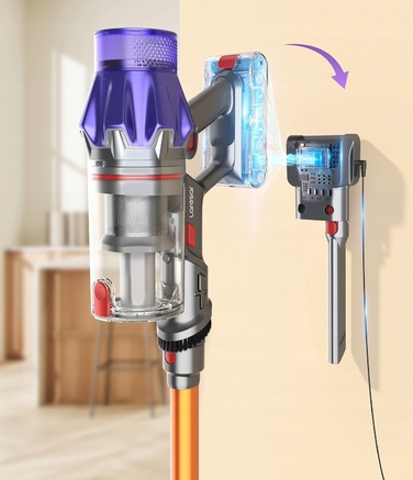 Вертикальний пилосос Laresar V7, жовтий/золотий