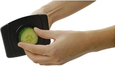 Набір для нарізки овочів Fackelmann з контейнером для залишків – овочерізка з двосторонньою нержавіючою сталлю, преміум-якість, білий/чорний, 1 шт.