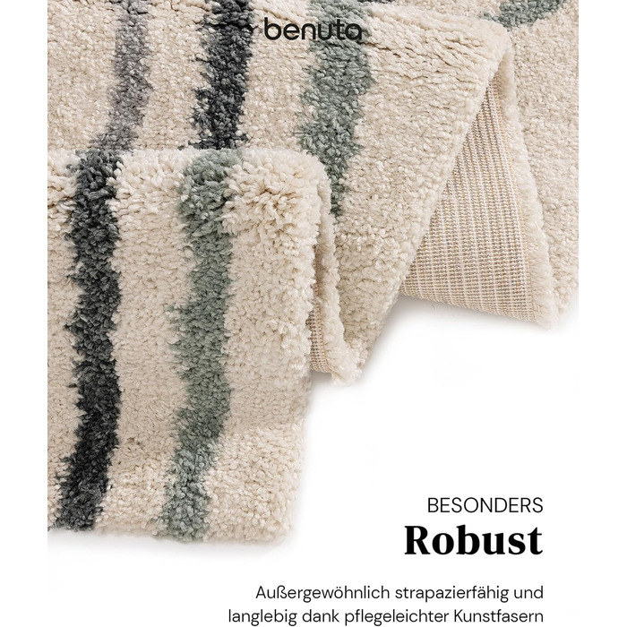 benuta Listen Kids Rug Gobi - Acrylic - Rectangular & in Style: Abstract, Children's Motifs, Stripes, Hygge & Cozy, Scandi Living - Easy Care for Living Room, Bedroom, Multicolor, 140x200 cm