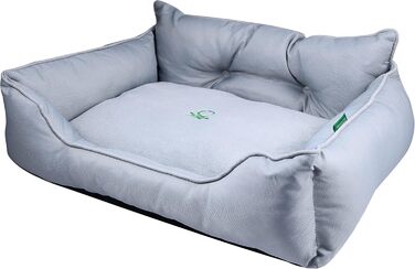 UNITED COLORS OF BENETTON. Pets - Dog Bed, Ergonomic Bed, for Medium-Sized Dogs, Made of Polyester, Machine Washable, Grey, Size M, 65x50x20 cm