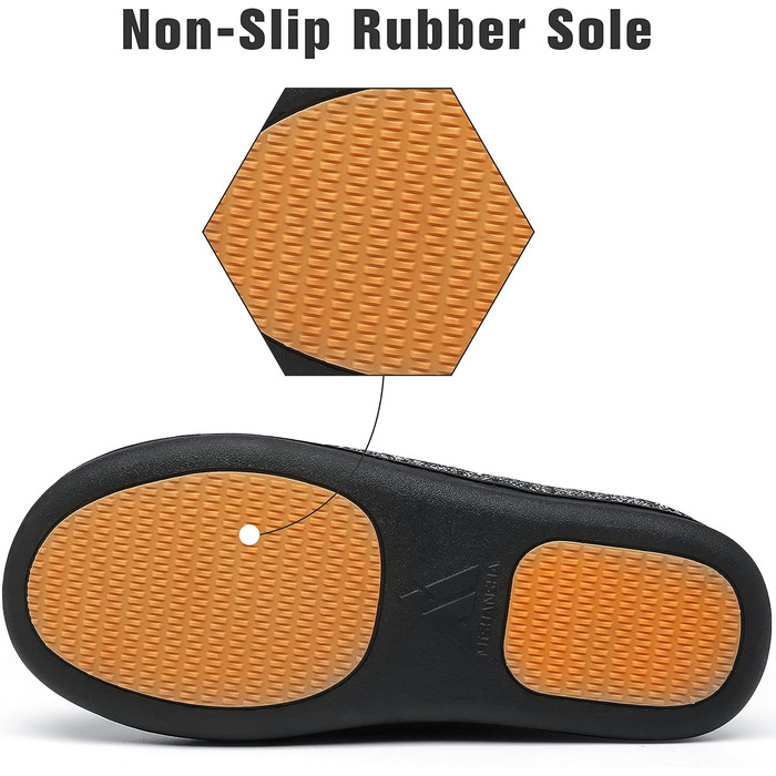 Тапочки жіночі зимові Mishansha Herren з піною пам'яті, антиковзкі, розмір 36-49, колір чорний