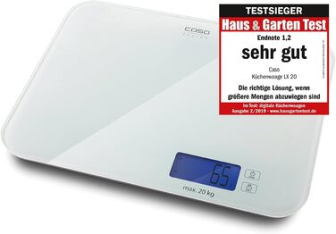 CASO Kinetic Kitchen Scale - LX 20 - Battery-Free, 5kg Capacity, 1g Increments - Testsieger