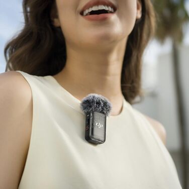 Беспроводной петличный микрофон DJI Mic 2 (черный) с Bluetooth, шумоподавлением, 48 кГц, 32-bit Float, дальность 250 м для камеры, телефона, видеоблога