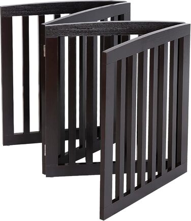 Зручна дерев'яна перегородка для собак, розкладний захисний забір, 4 панелі, для дому та вулиці
