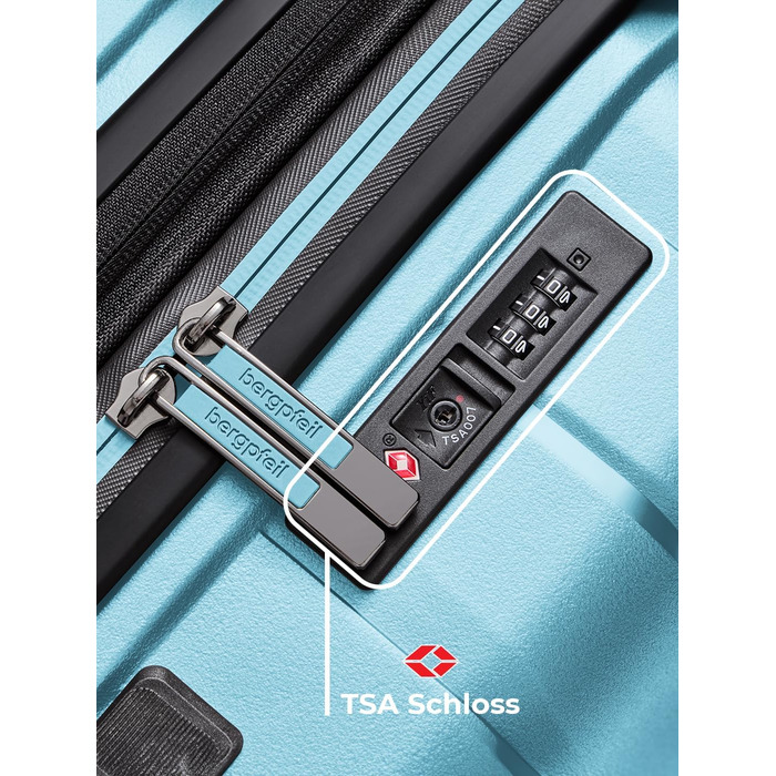 Чемодан середнього розміру з жорстким корпусом | Розкладний валіза-тележка 45 x 27 x 66 см з високоякісного поліпропілену | Унісекс, вага 3,7 кг | Подвійні колеса & TSA-замок (Travel) | Відділення для ноутбука (55 см)