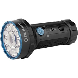 OLIGHT Marauder Mini LED ліхтар Super Hell 7000 Lumen, 600 метрів, перезарядна модель з прожектором та світловим потоком, 3 кольори LED з датчиком відстані, для активного відпочинку (чорний)