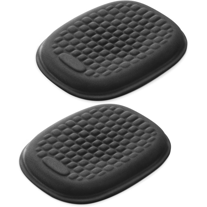 Підставка для зап'ястя Vaydeer для клавіатури та миші, ергономічна, з memory foam, для офісу та ігор (чорна). Комплект 2 шт.