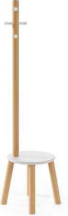 Umbra Pillar Wardrobe Stand with Stool, Default_no_Selection_Value, White/Natural, One Size