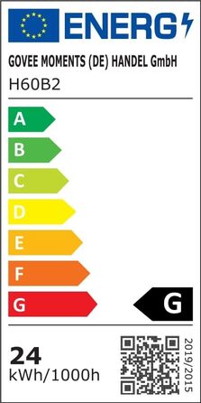 LED-лампа Govee з 3-ма якими полум'янами, RGBWW, регулювання фокусу, 1500lm, Alexa, 64+ сцени, синхронізація з музикою, 157см, чорний колір, для вітальні, спальні, кабінету, декор