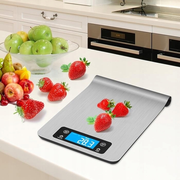 Електронні кухонні ваги 1г - 5кг з сенсорними кнопками, таймером та термометром