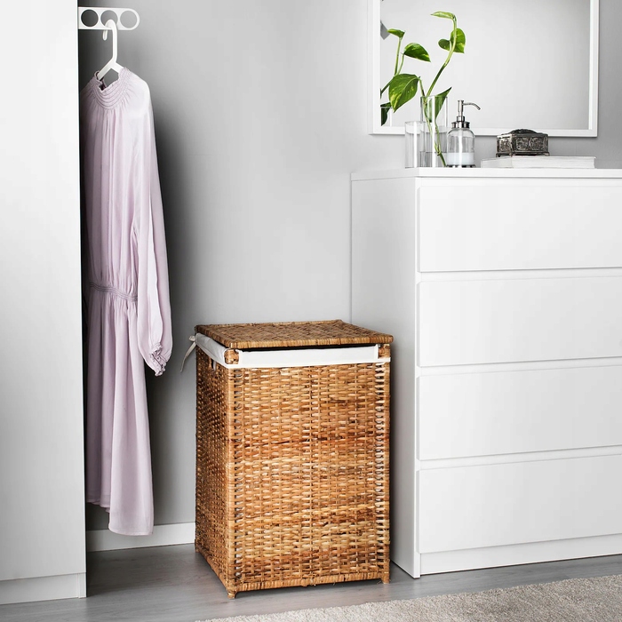 Кошик для білизни IKEA, підлоговий, 80 л, бежевий
