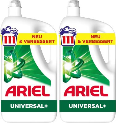 Рідкий універсальний пральний засіб Ariel Universal+, 111 прань, 5 л (набір 2 шт)