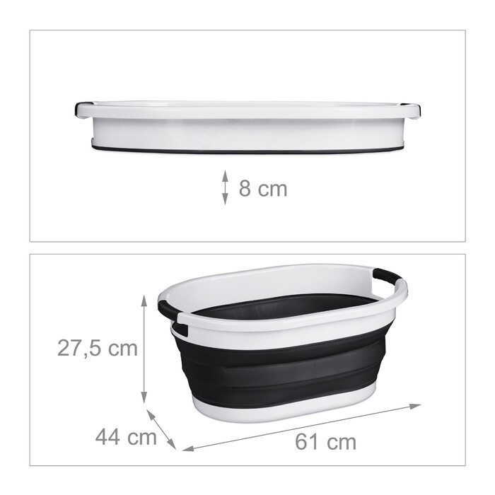 Relaxdays Foldable Laundry Basket, 36 Liter