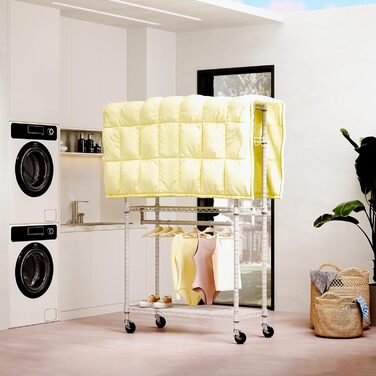 Міцний пересувний вішак для одягу з 3 рівнями, білий - 40x75x189.3 см