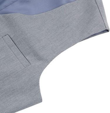 Чоловіча жилетка Allthemen V-подібний виріз, однобортна, Slim Fit, для ділового костюма (3XL, світло-сіра)