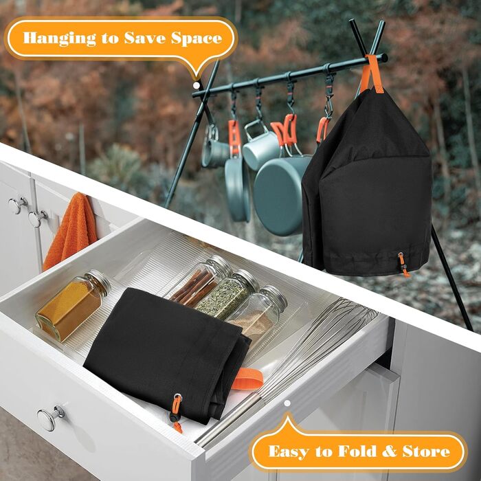 HODRANT Portable Grill Cover Compatible with Ninja OG701 OG751 OG700 Series Woodfire Grill, Grill Carry Bag with Handle and Inner Pocket, Grill Accessory Bag for Outdoors, Cover Only