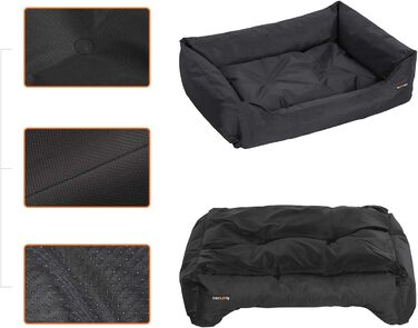 Feandrea Luxus Dog Bed, XL, Dog Cushion, made of Oxford fabric, with a non-slip bottom, 100 x 70 cm PGW28H