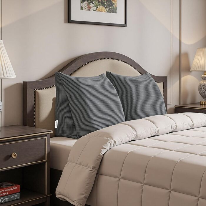 Підлогове подушник-підголівник Johnear для ліжка та дивана, 45x20x35 см, сірий