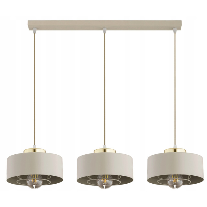 Підвісна люстра Elko-Lighting Spring Ecru, 3 точки освітлення, цоколь E27