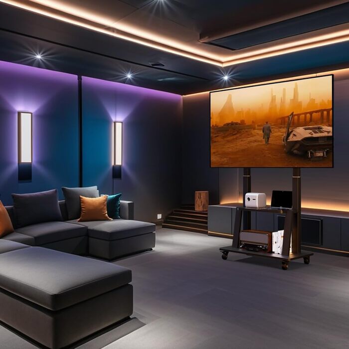 Мобільна підставка для телевізора з колесами 42-100 дюймів, регульована по висоті, VESA 900x600, до 82 кг