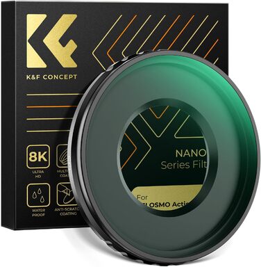 Фільтри K&F Concept ND/CPL для DJI Osmo Action 5/4 PRO: набір 6 шт. (ND8, ND16, ND32, ND64, ND256, CPL)