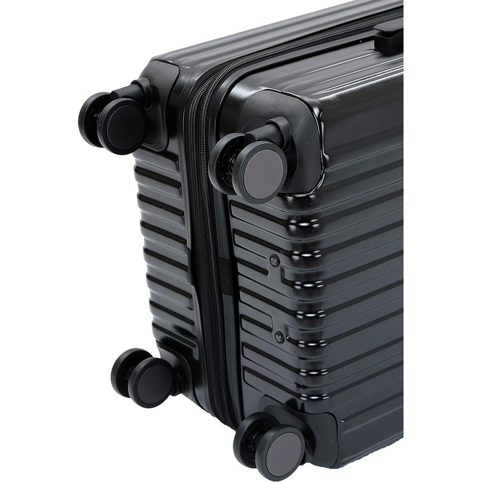 Чорний валіза на 4 колесах з TSA замком та телескопічною ручкою, жорсткий корпус (M816)
