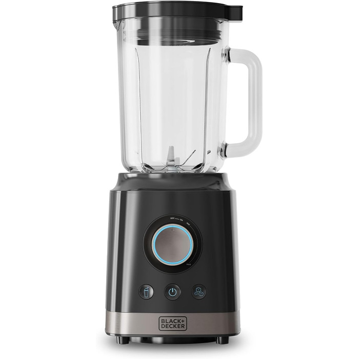Black+Decker 2200W Stand Mixer with Glass Bowl - 2.2L, 8 Speeds, 6 Stainless Steel Blades, Ice Crush & Smoothie Maker