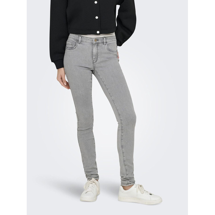 Джинси жіночі Only Skinny DNM NOOS блакитні, базові, стрітстайл (S / 32L, світло-сірий денім)