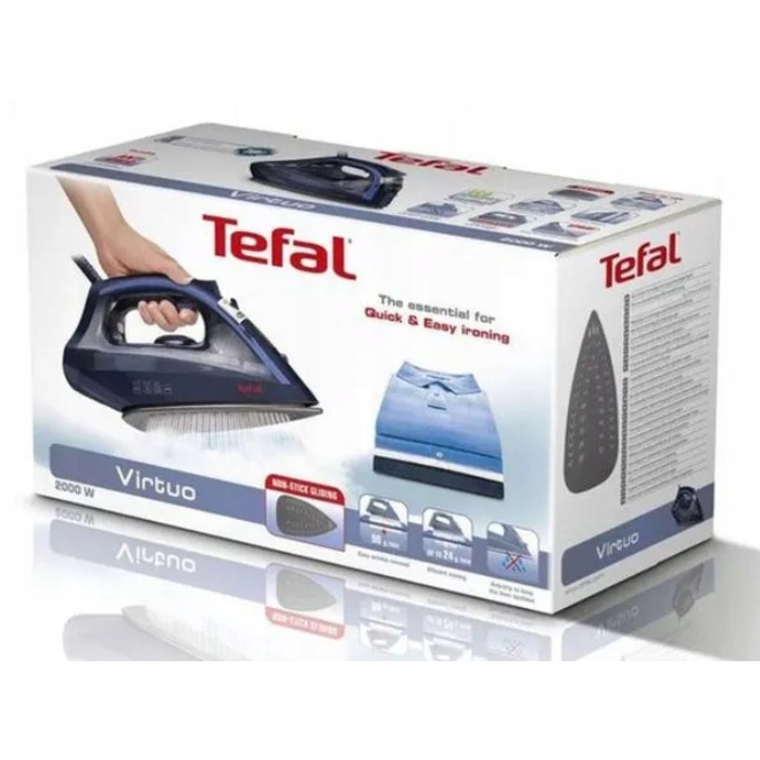 Парова праска Tefal: захист від крапель, стійка антипригарна підошва, потужність 2000 Вт