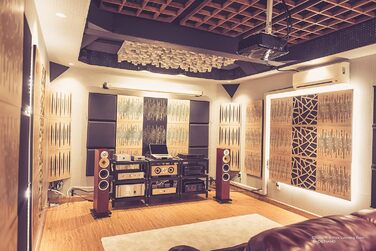 Набір акустичних панелей для звукопоглинання та дифузії WAVE Sonoma, 50x50x5 см, 4 шт. — декоративні панелі для шумоізоляції та корекції акустики