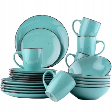 Обідній сервіз на 12 осіб, 48 предметів Premium: великі, маленькі та глибокі тарілки, а також чашки