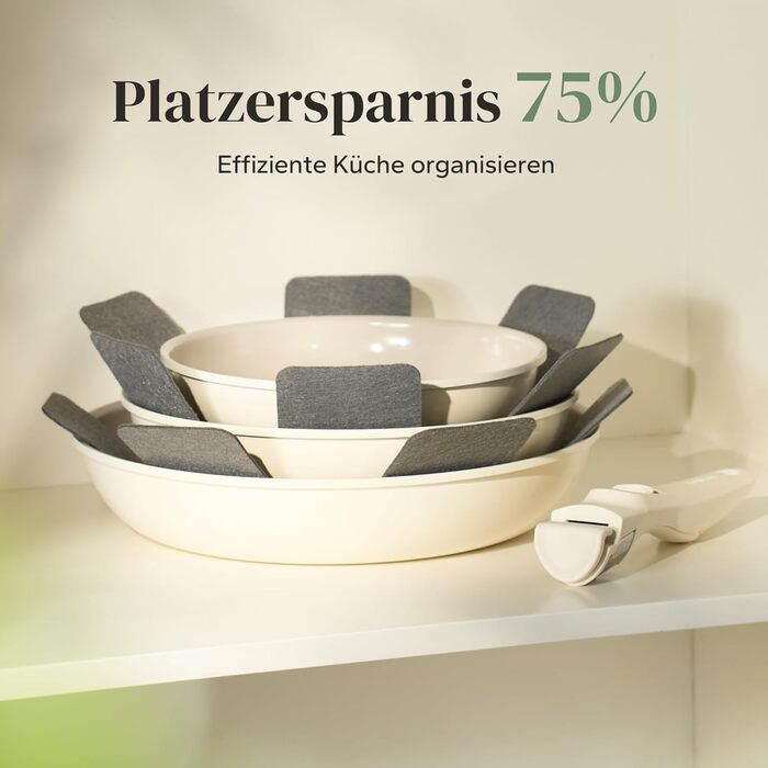 Redchef Ceramic Nonstick Pan Set - 6 Piece Induction Cookware Set (20, 24, 28cm) - PFOA, PTFE, PFAS Free