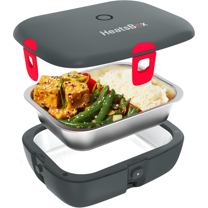 Електрична термобокс Faitron HeatsBox Style, 90 Вт: підігрів їжі для дорослих та дітей, з нержавіючою сталею та герметичним кришкою