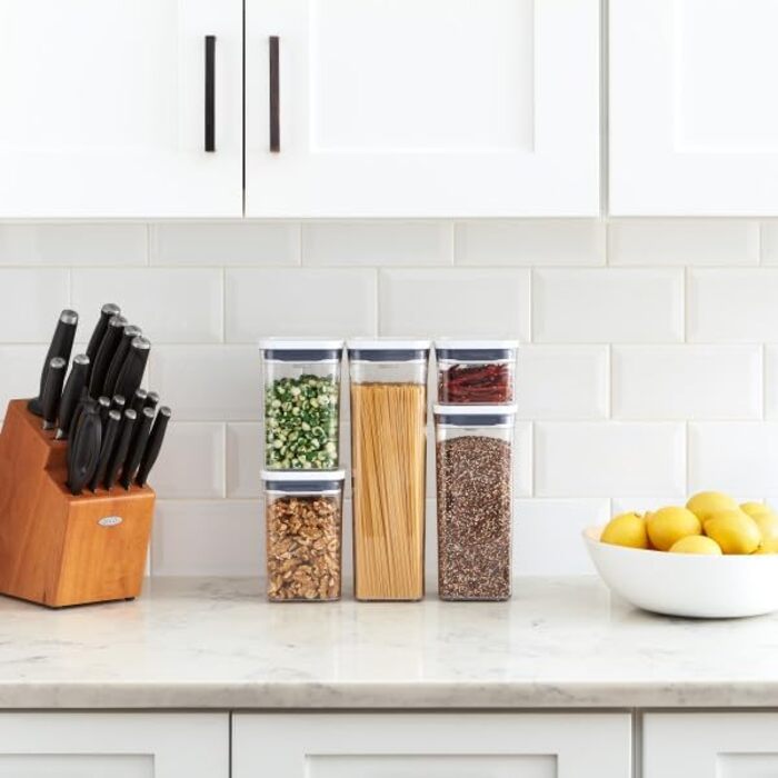 OXO Good Grips Pop Контейнери для зберігання, набір 5 шт, білі, пластик