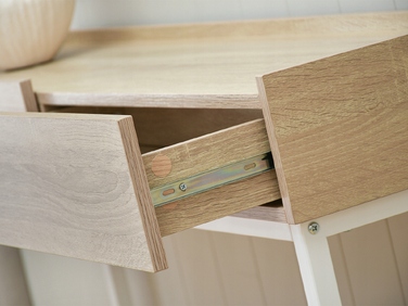 Консольний столик Mebel-Partner, білий / дуб сонома матовий, 117 x 85 x 27 см