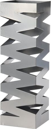 Підставка для парасоль під сріблом, квадратна, 15,5 x 15,5 x 49 см