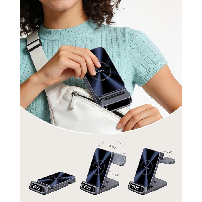 Бездротова зарядка SwanScout 708S для Samsung Galaxy S25 Ultra/S23/S22/S21 та Galaxy Watch/Buds (без адаптера)