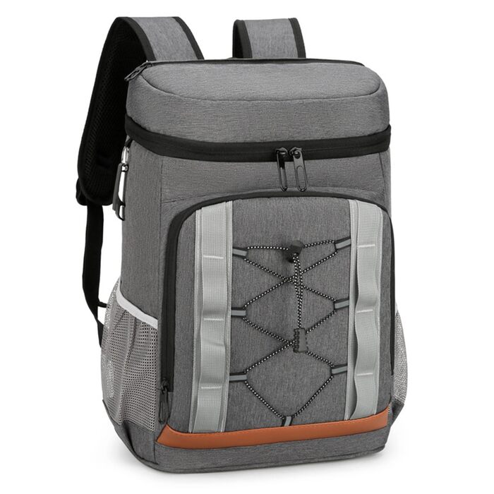 Ізольований рюкзак-холодильник, 30 л, велика місткість, ланч-рюкзак, термо-рюкзак для пікніка, міцний, легкий, сумка-холодильник для відпочинку на природі, пляжу, пікніка, кемпінгу (темно-сірий)