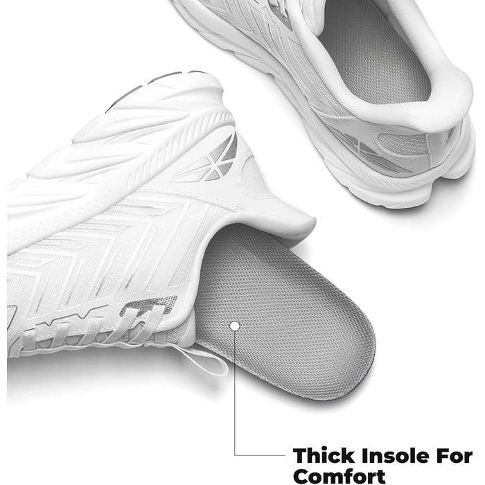 Жіночі спортивні сліпони ALLSWIFIT: зручні, дихаючі, з антиковзкою підошвою, для бігу, тенісу, фітнесу та крос-тренінгу, розмір 40.5 EU, білі