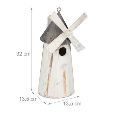 Relaxdays Decorative Birdhouse Windmill