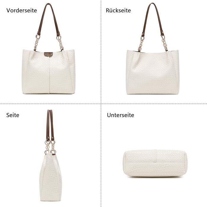 Сумка жіноча Unisoul Shopper - елегантна сумка через плече з екошкіри для офісу та подорожей, чорна