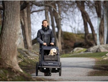 Hamax Pluto - чорний велопричіп для собак