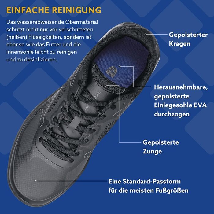 Чоловічі робочі кросівки Shoes for Crews Evolution II 41 EU – антиковзаюча підошва, комфорт, дихаючі, водонепроникні, для ресторану, кухні, офіціантів, кухарів, роздрібної торгівлі