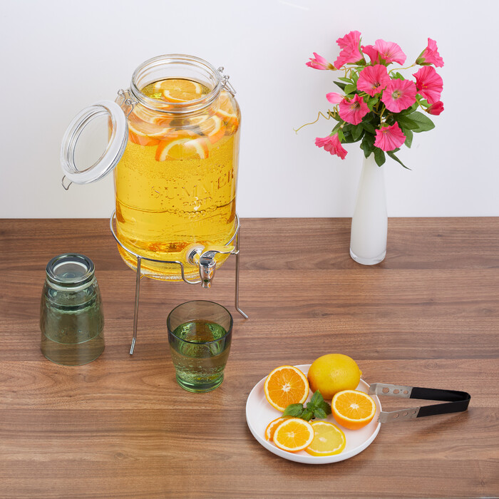 Relaxdays 5 L Drink Dispenser with Stand