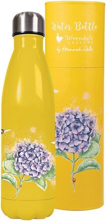 Wrendale Designs Plastic Water Bottle 'Hare and the Bee' (Hydrangea)